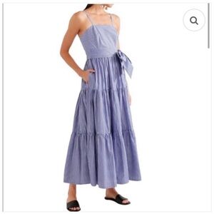 J. Crew Blue Striped Maxi Dress